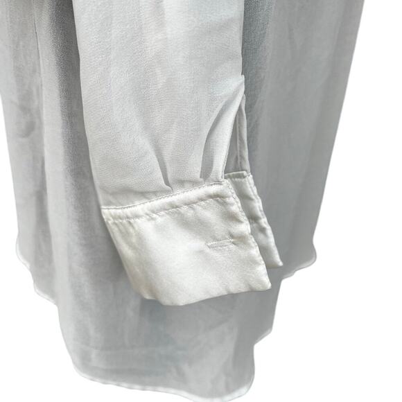 Wet Seal women’s size M sheer white button-down, long sleeve top - Picture 5 of 8